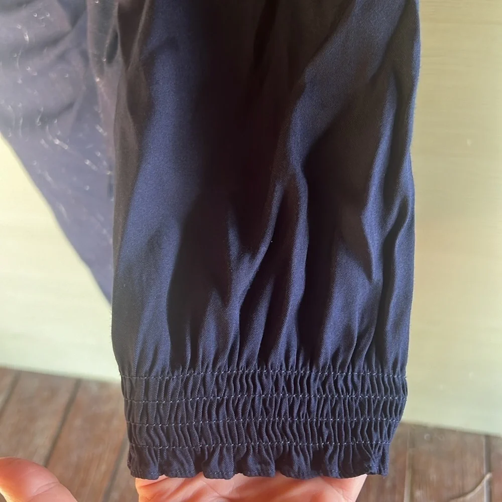 Rebecca Taylor Wool Blend Navy Cross Hatch Dress